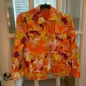 Isaac Mizrahi floral jacket size XS
